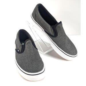 Vans Slip-On Shoes/Sneakers Chambray Gray Womens 8 Unisex Skater Tennies Slipper
